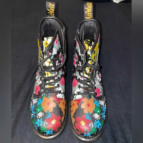 1460 PASCALFLORAL MASHUP LEATHERLACE UP BOOTS