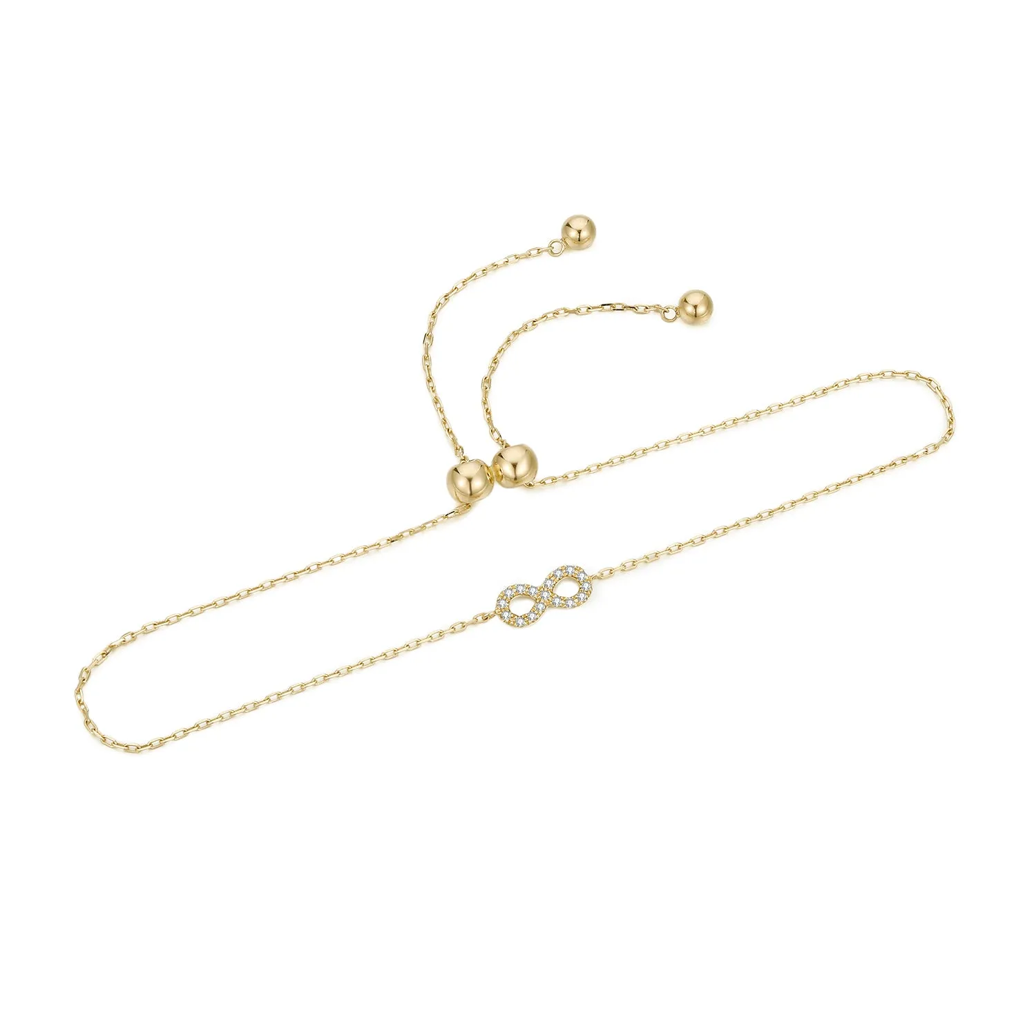 14K Solid Gold Bracelet Exclusively Handcrafted 0.056 Carat Natural Diamond (H-F Color, VS1-VS2 Clarity)