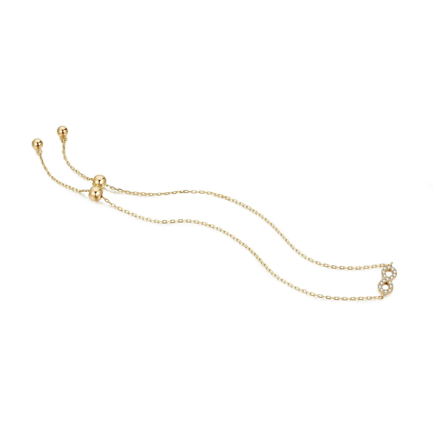 14K Solid Gold Bracelet Exclusively Handcrafted 0.056 Carat Natural Diamond (H-F Color, VS1-VS2 Clarity)