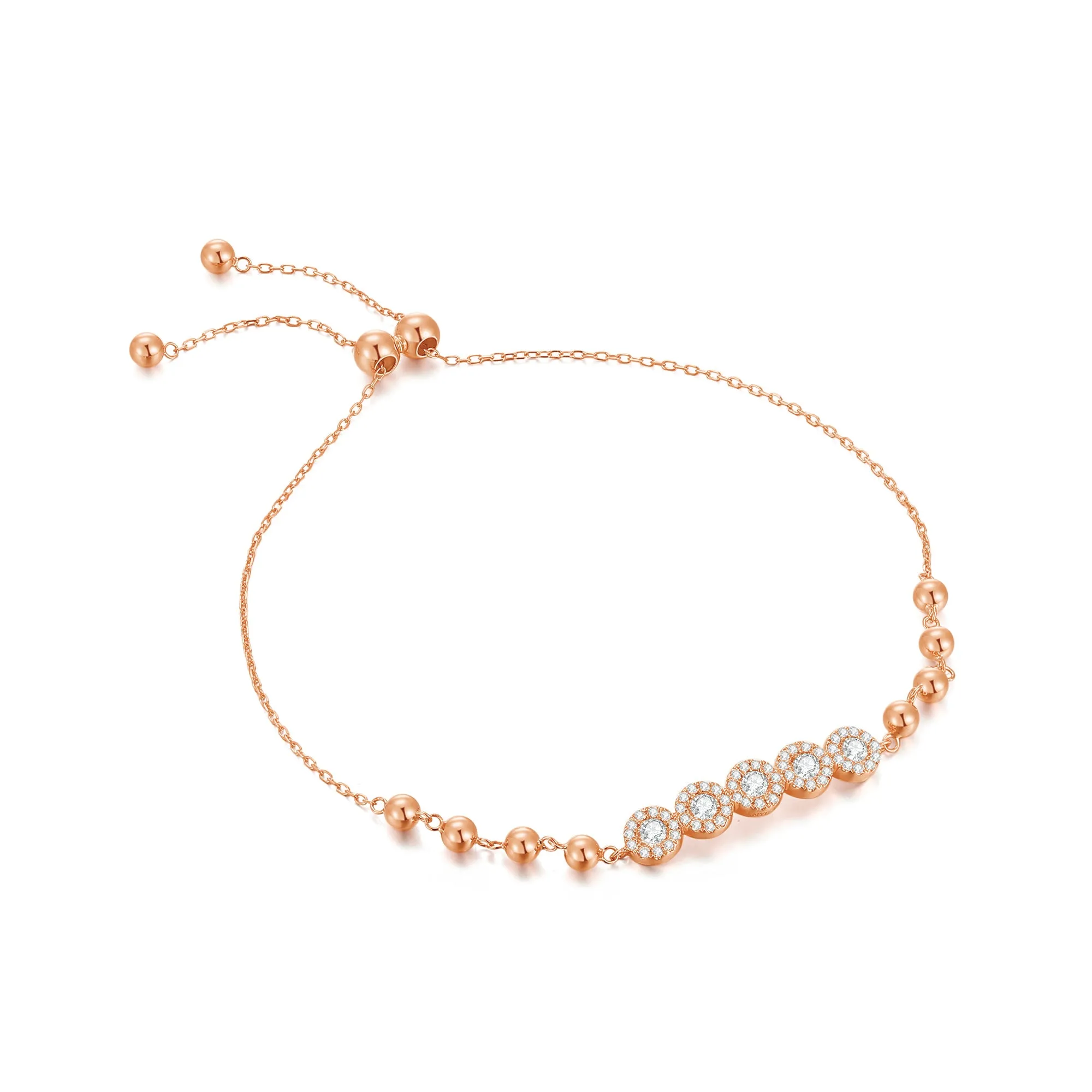 14K Solid Gold Bracelet Exclusively Handcrafted 0.545 Carat Natural Diamond (H-F Color, VS1-VS2 Clarity)