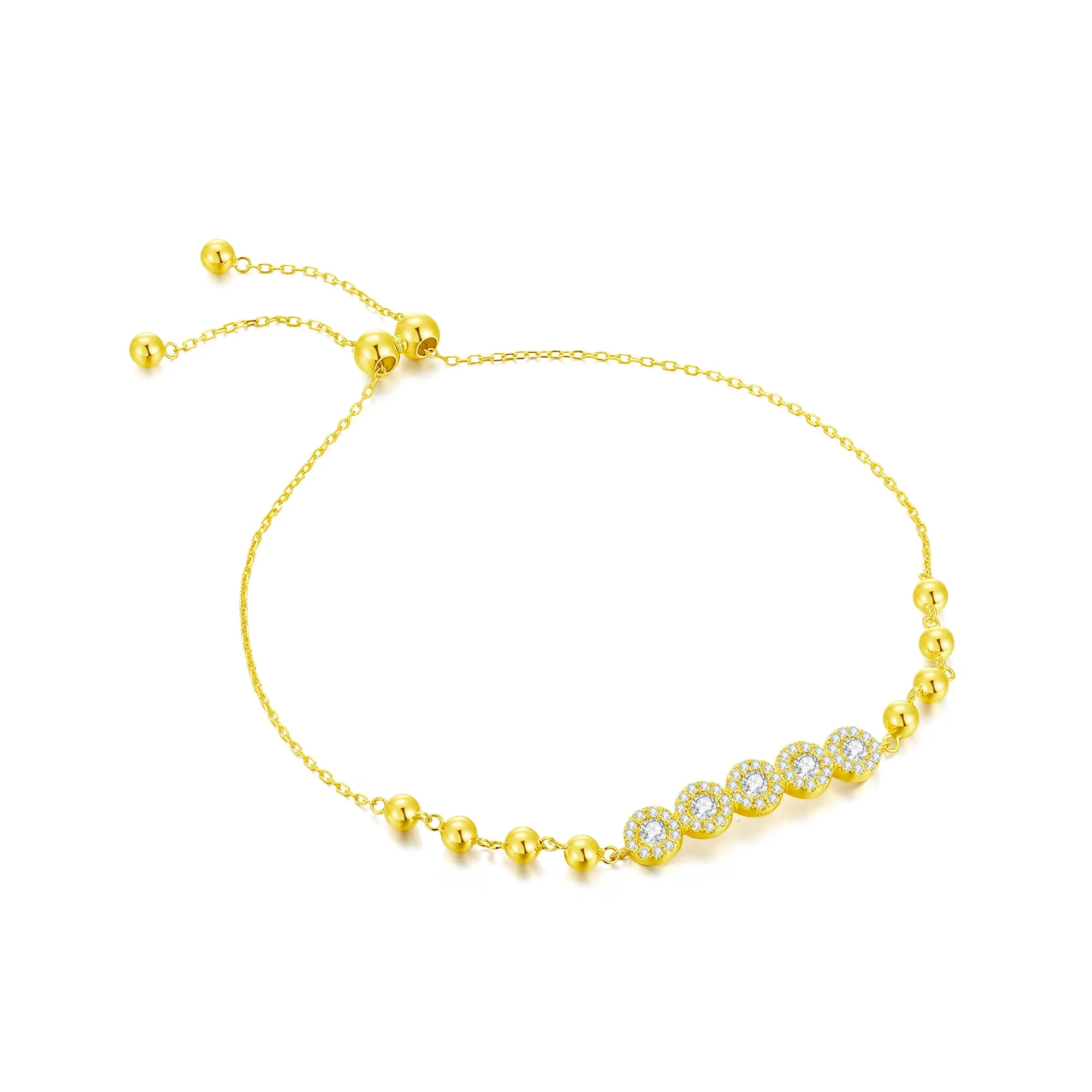 14K Solid Gold Bracelet Exclusively Handcrafted 0.545 Carat Natural Diamond (H-F Color, VS1-VS2 Clarity)