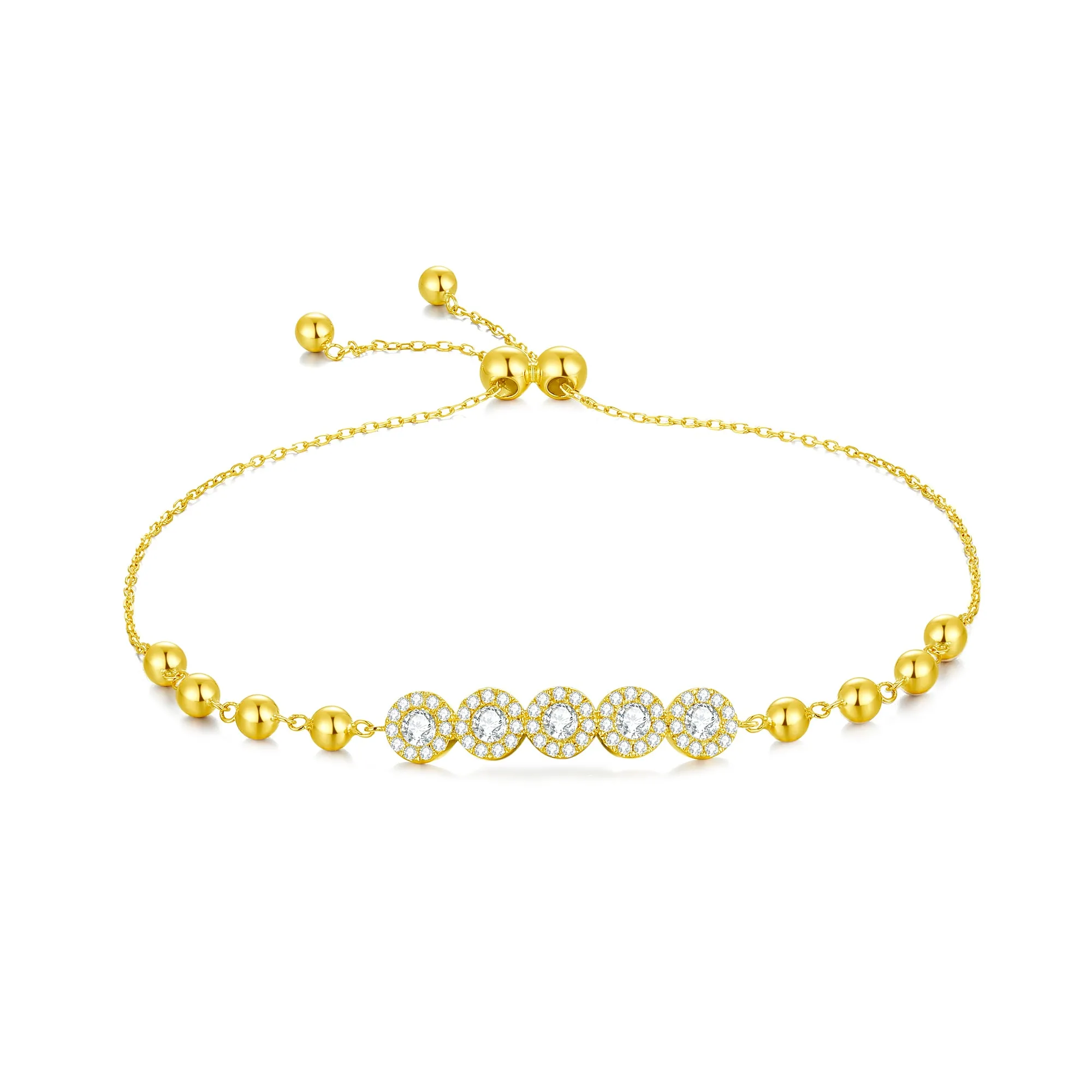 14K Solid Gold Bracelet Exclusively Handcrafted 0.545 Carat Natural Diamond (H-F Color, VS1-VS2 Clarity)