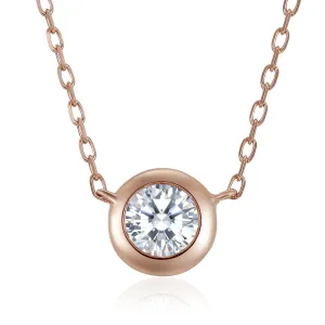 14K Solid Gold  Necklace Exclusively Handcrafted 0.139 Carat Natural Diamond (H-F Color, VS1-VS2 Clarity)