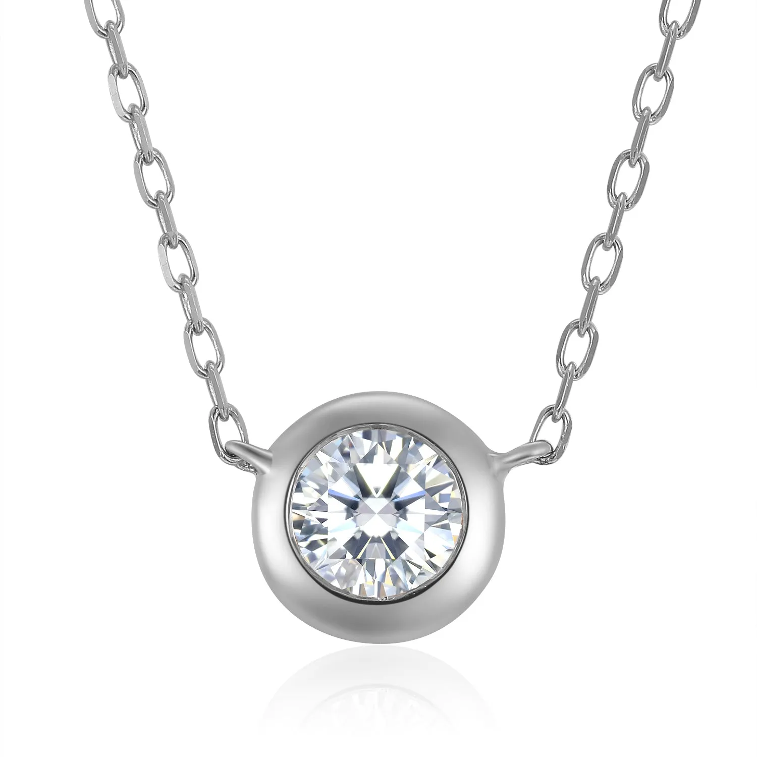 14K Solid Gold  Necklace Exclusively Handcrafted 0.139 Carat Natural Diamond (H-F Color, VS1-VS2 Clarity)