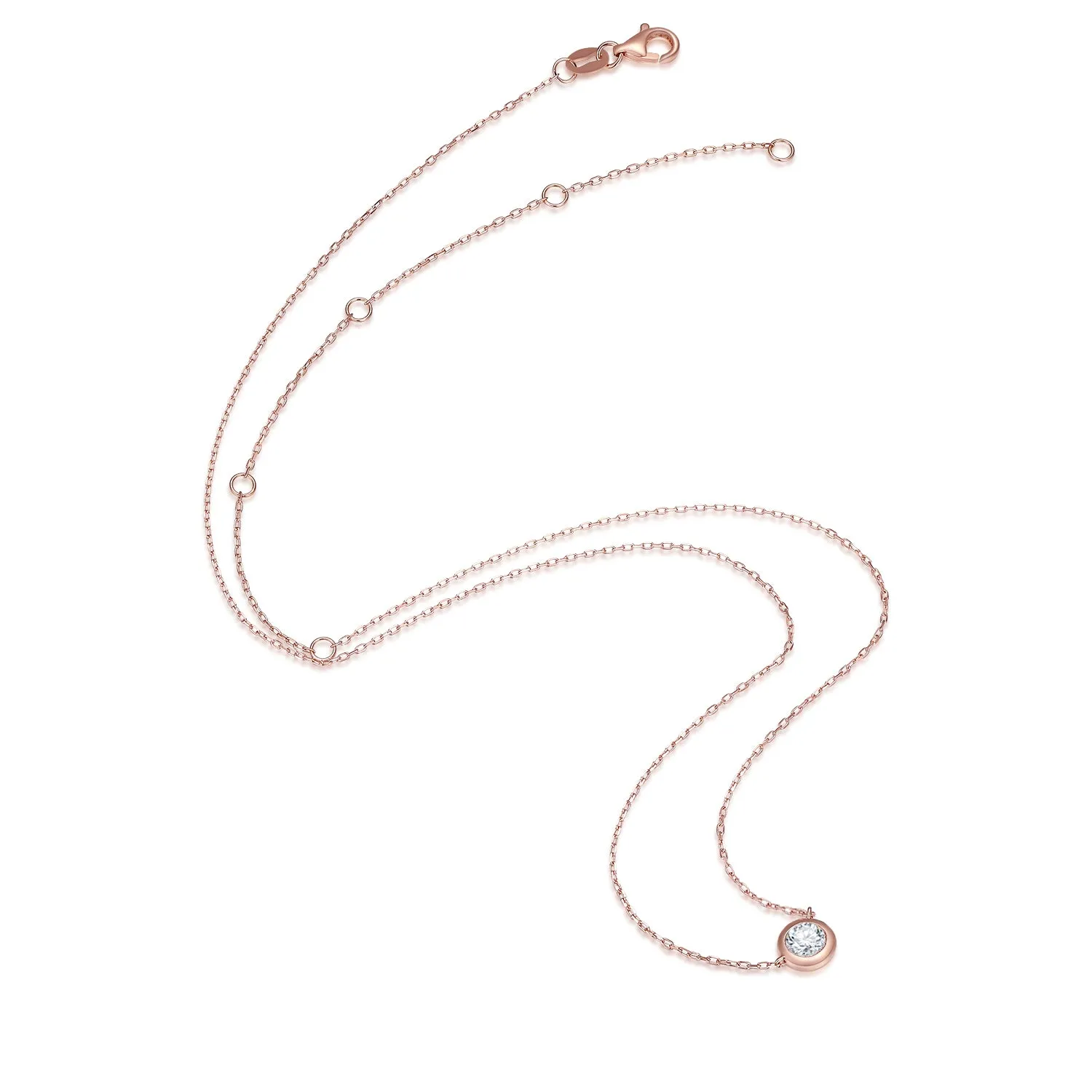 14K Solid Gold Necklace Exclusively Handcrafted 0.246 Carat Natural Diamond (H-F Color, VS1-VS2 Clarity)