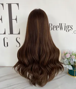 #2/4 with Highlights Classic Color Lace Top Wig