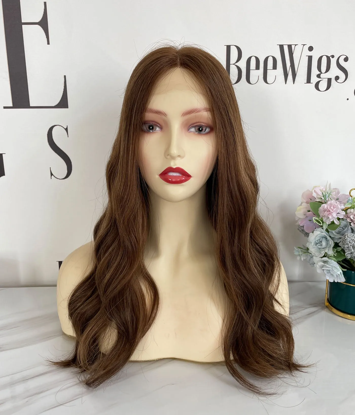 #6 with Highlights Classic Color Lace Top Wig
