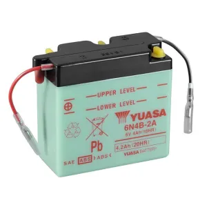 6N4B-2A DG Battery with acid pack Yuasa (6N4B2APK)