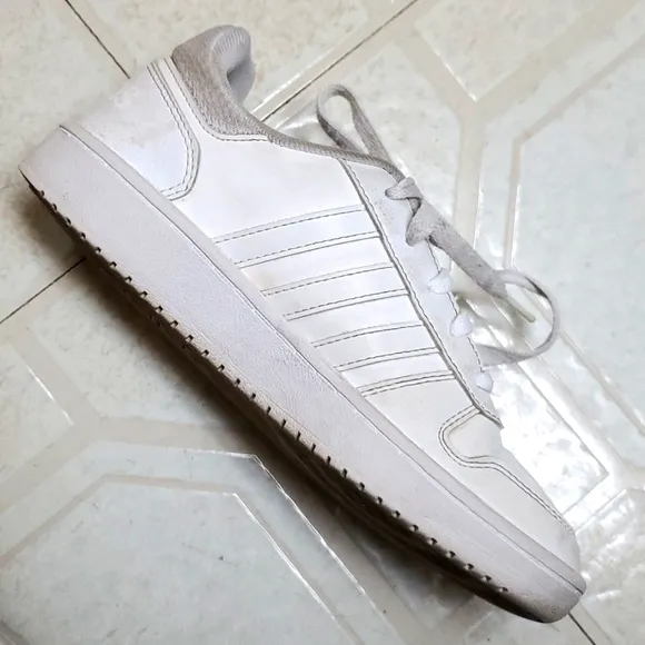 Adidas white size 4 sneakers