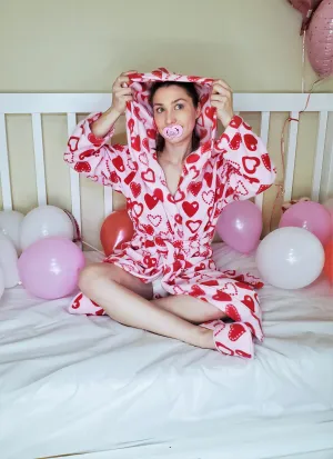 Adult baby Bathrobe fleece perfect for after baby bath
