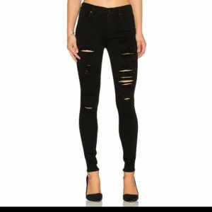 Agolde Sophie High Rise Black Distressed Jeans 27