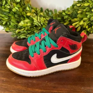 Air Jordan 1 Mid SE PS Christmas Sneakers 12C