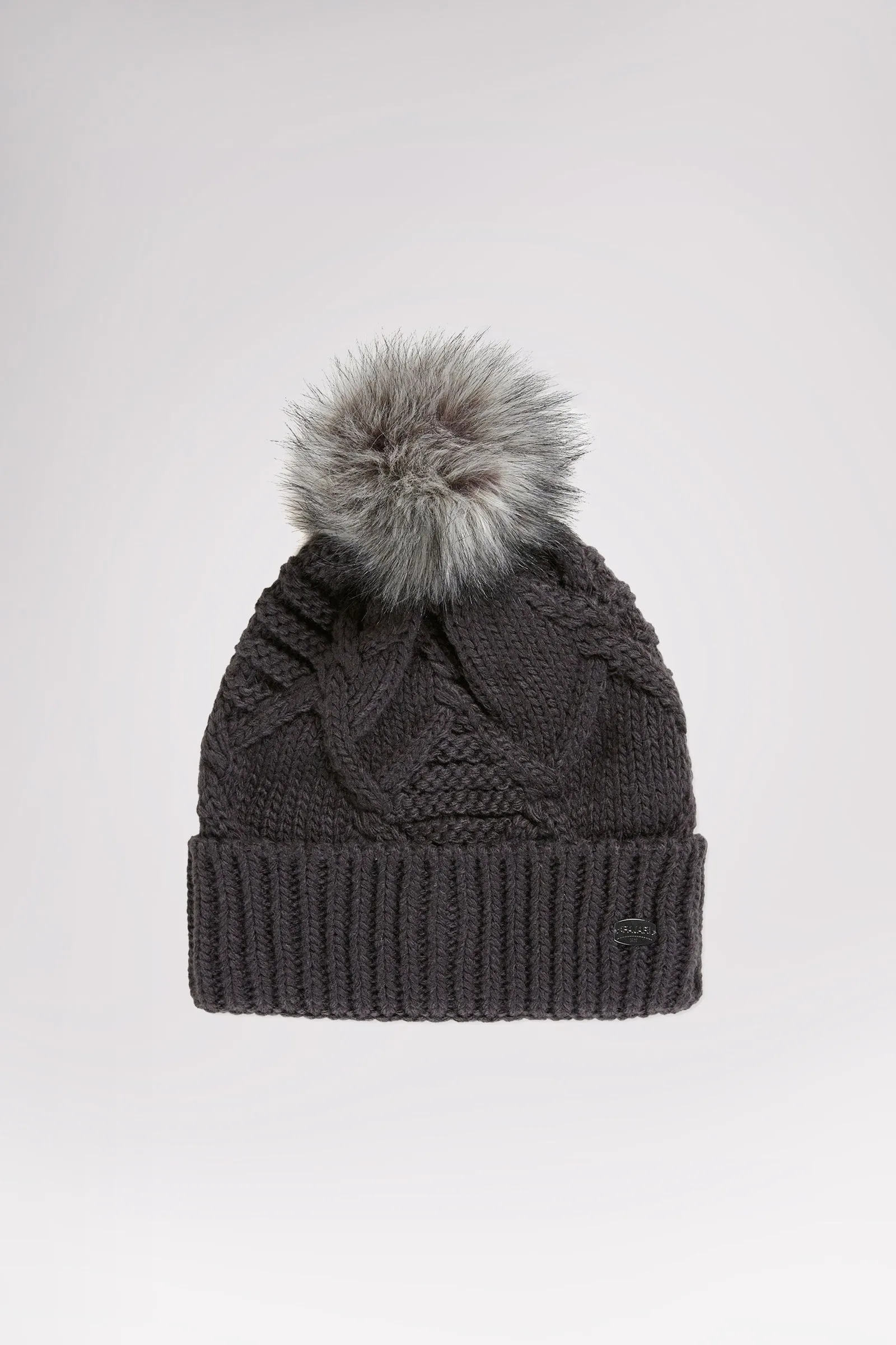 Assia Women's Aran Cable Knit Hat