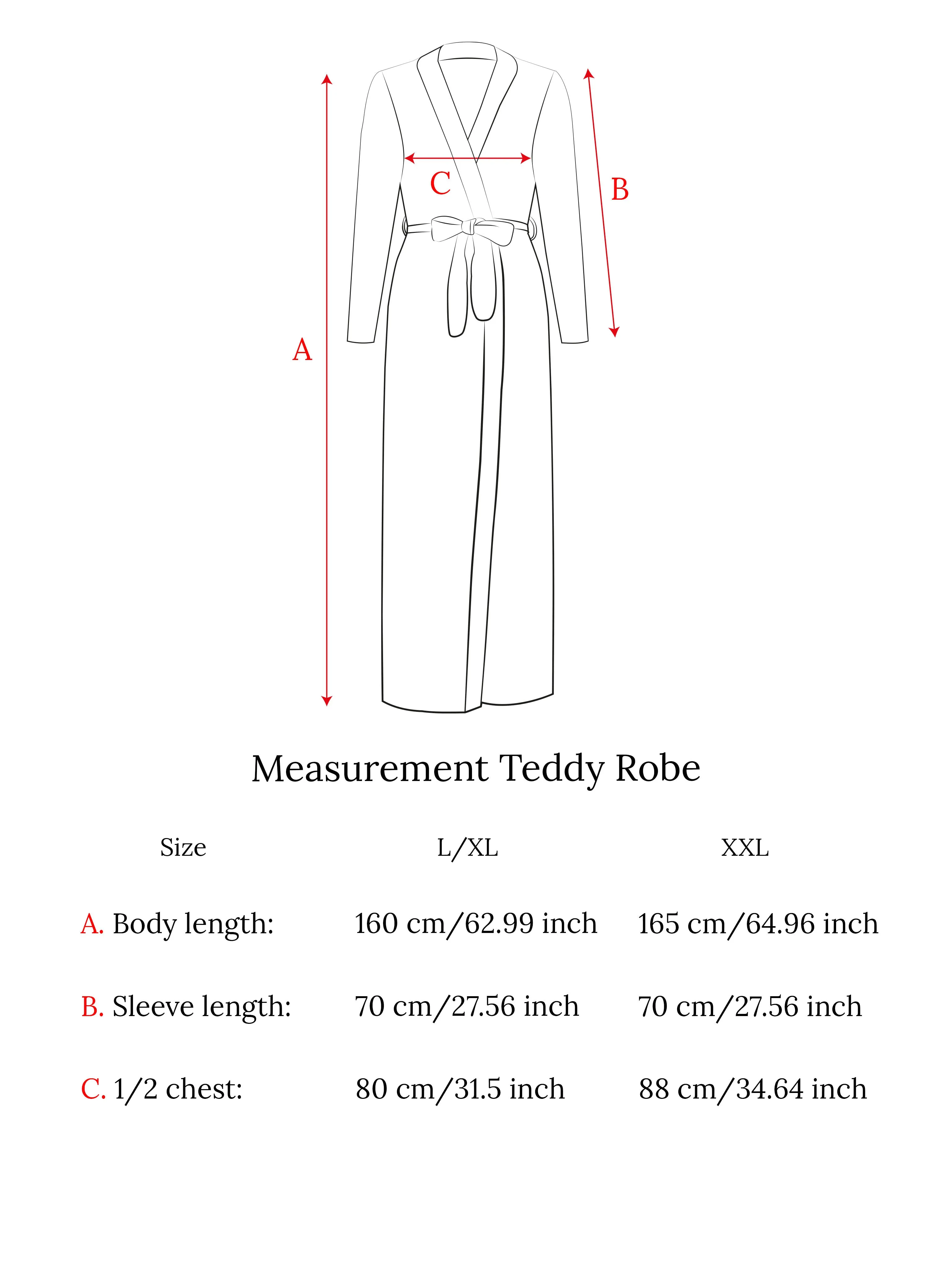 Bathrobe Teddy Beige Long