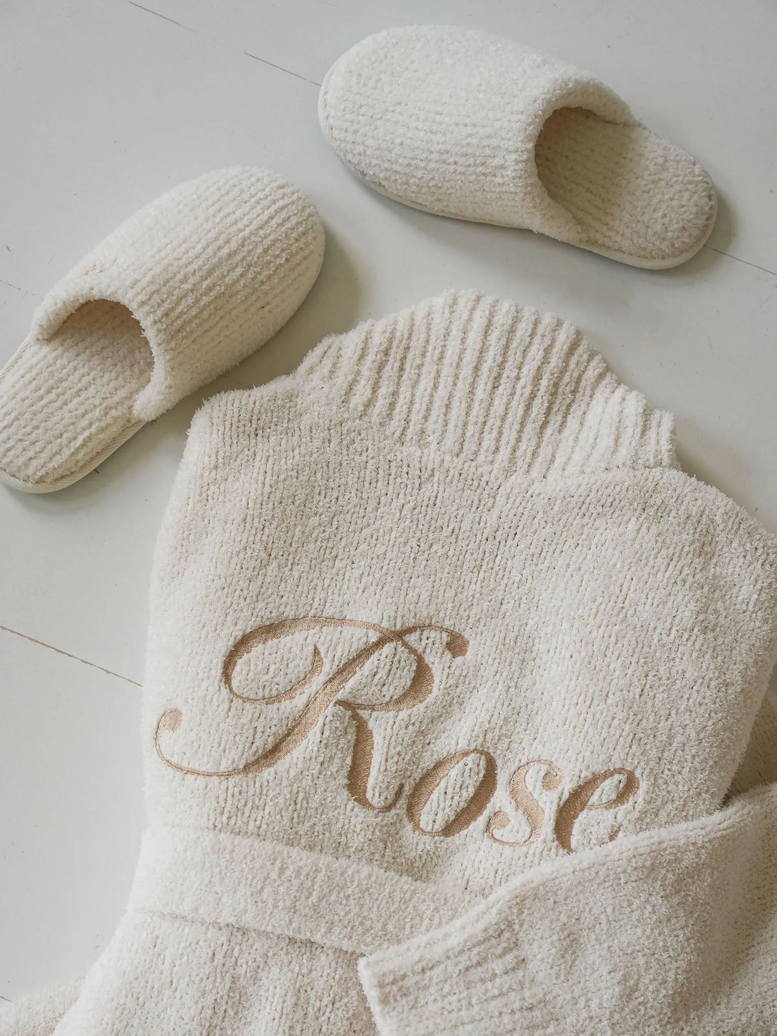 Bathrobe Teddy Off-white Long