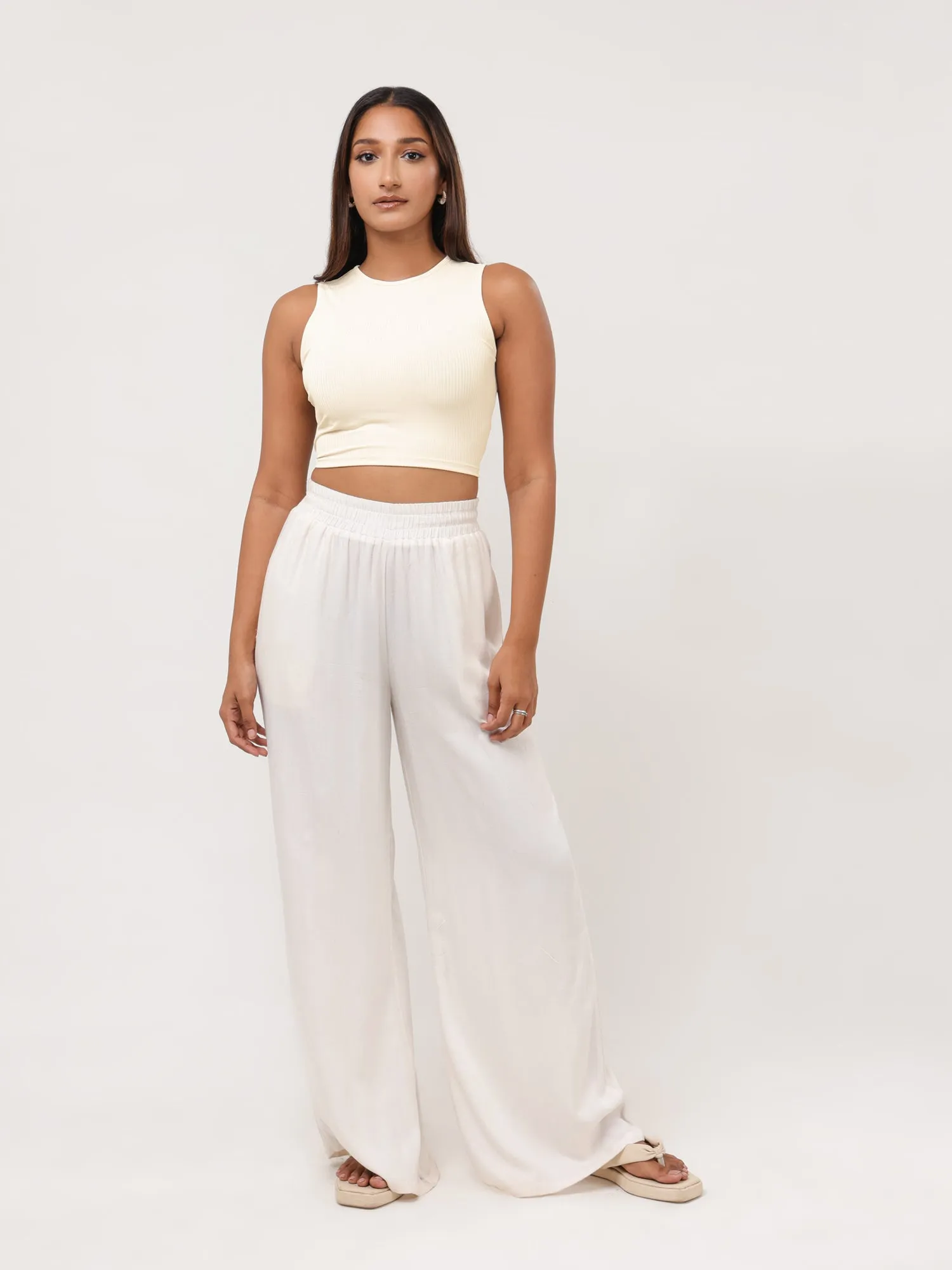 Beck High Neck Sleeveless Crop Top