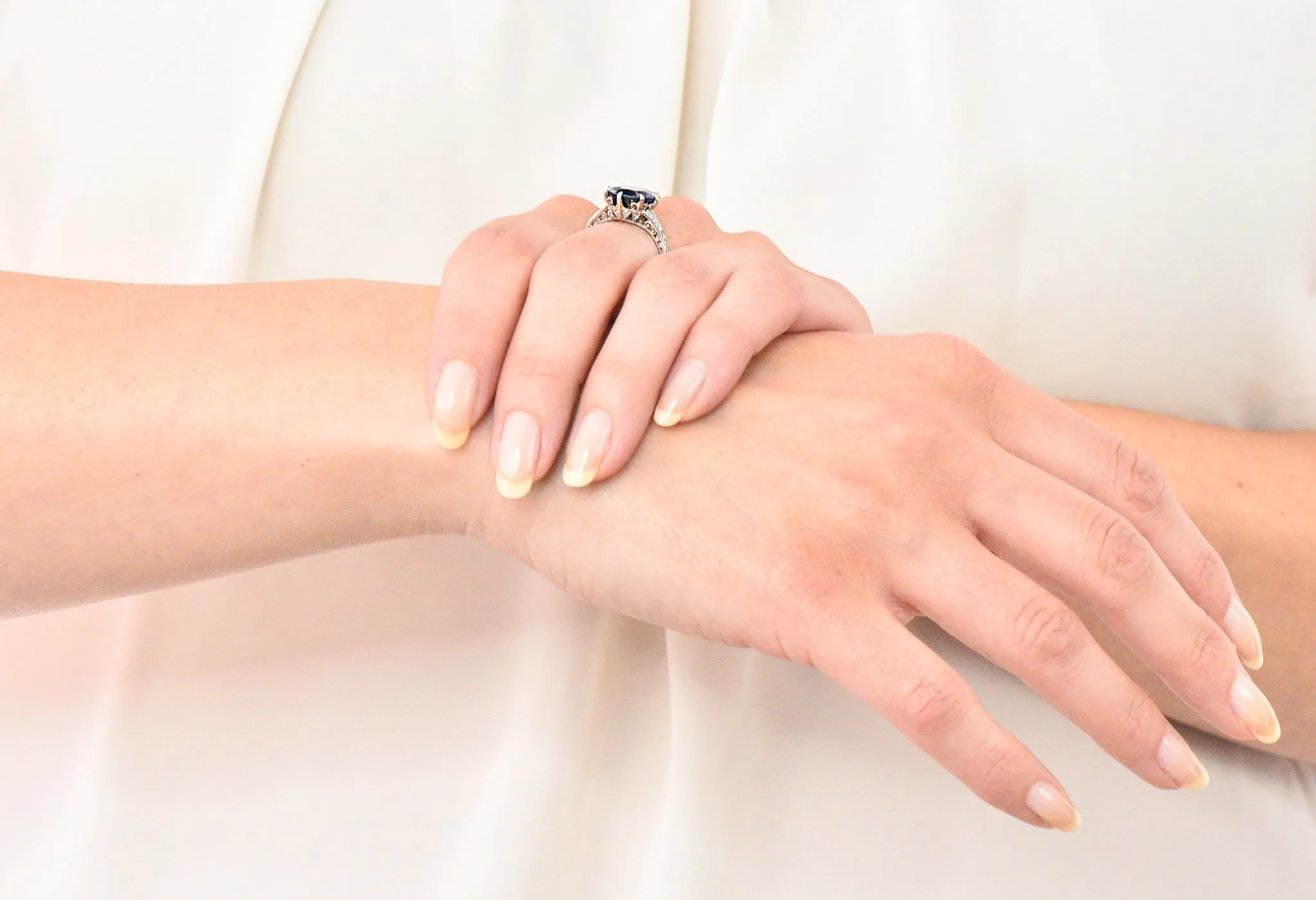 Belle Époque 6.78 CTW Sapphire Diamond Platinum Ring AGL