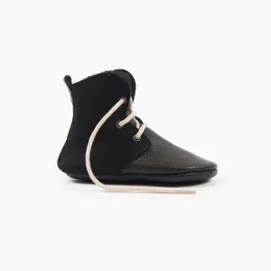 BLACK SHEEPSKIN HIGH TOPS