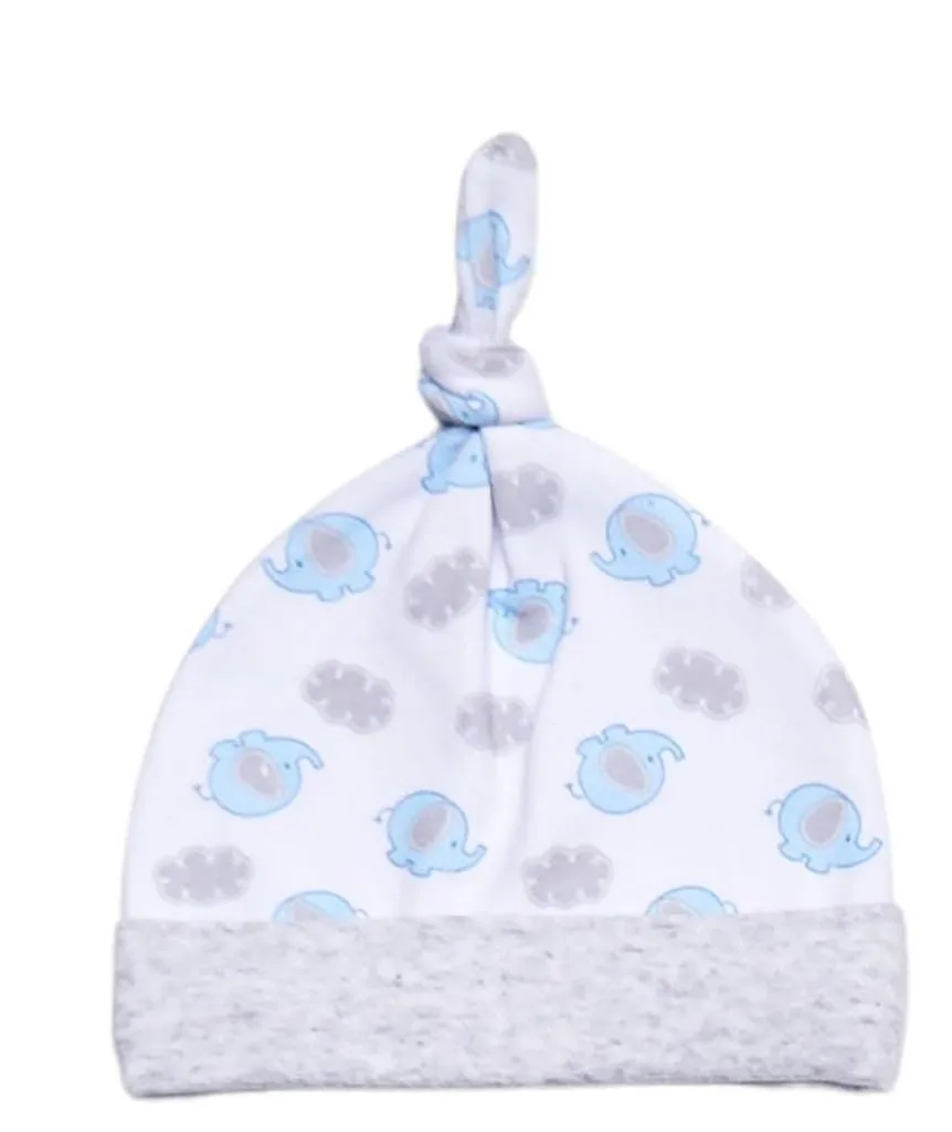 Blue Elephant 3 Piece Gift Set: Dungarees, Top & Hat