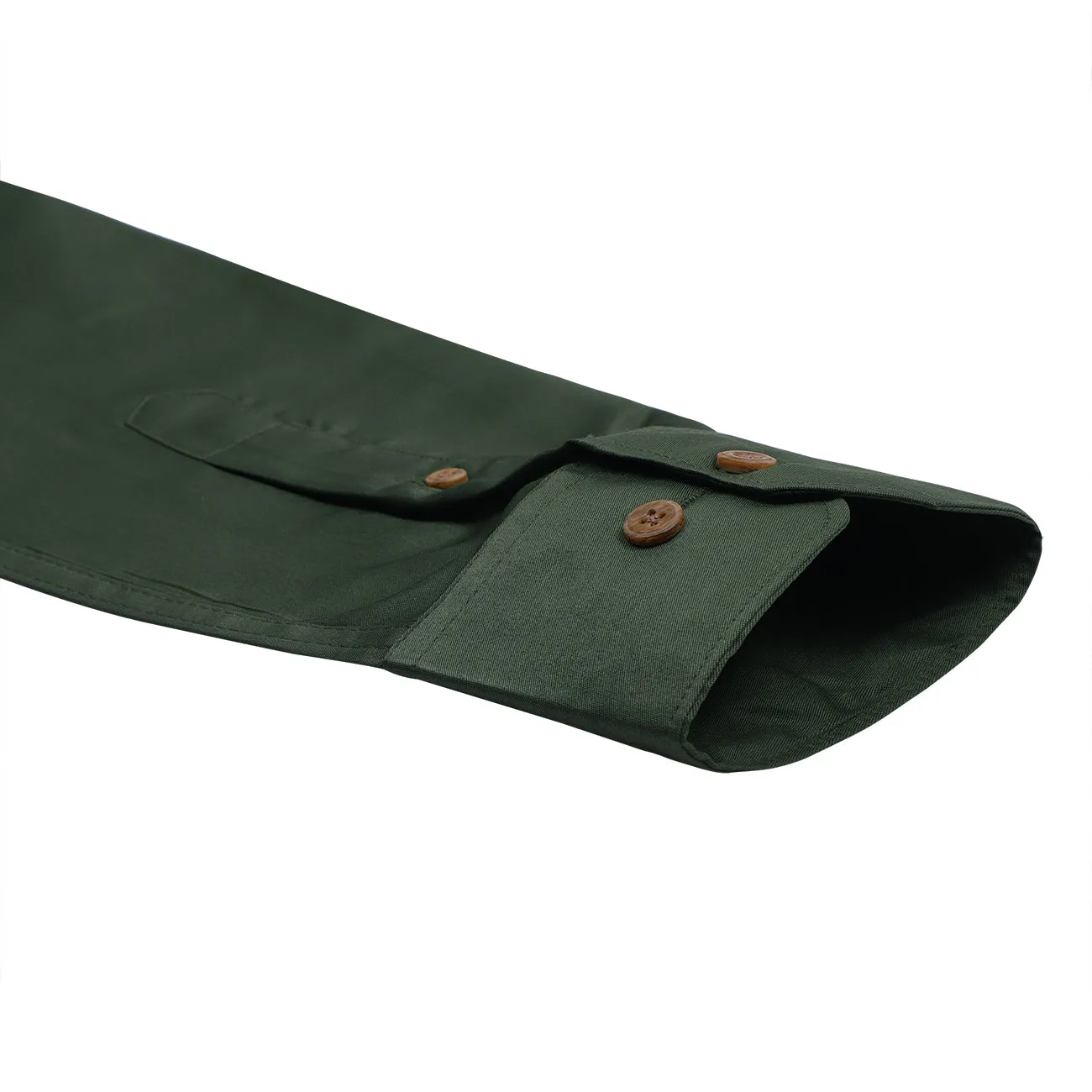 Bottle Green Satin Rolled Up Sleeves Premium Kurta Shirt