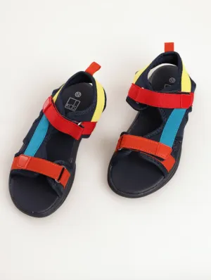 Boys Open-Toe Multi Strap Adventure Sandal - Navy