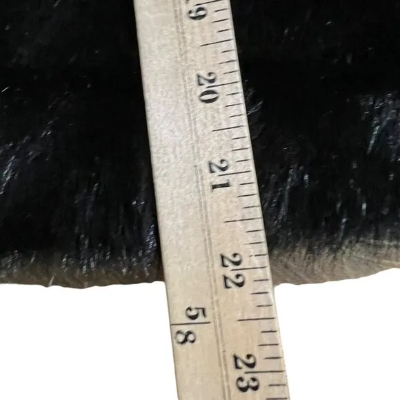 Calvin Klein  Black Faux Fur Cropped Special Occasion Cape Coat NWOT XL