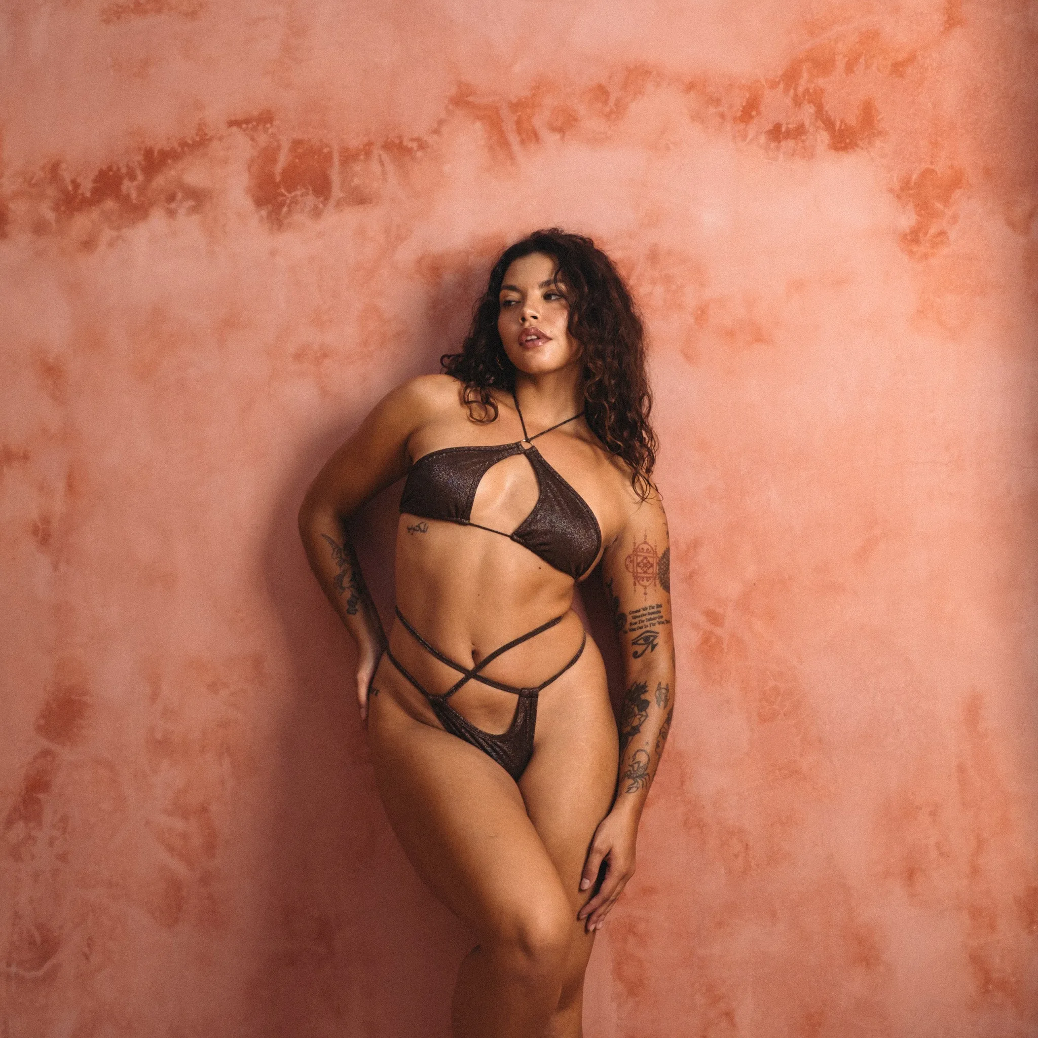 CAMILLA TOP - COFFEE HIGH