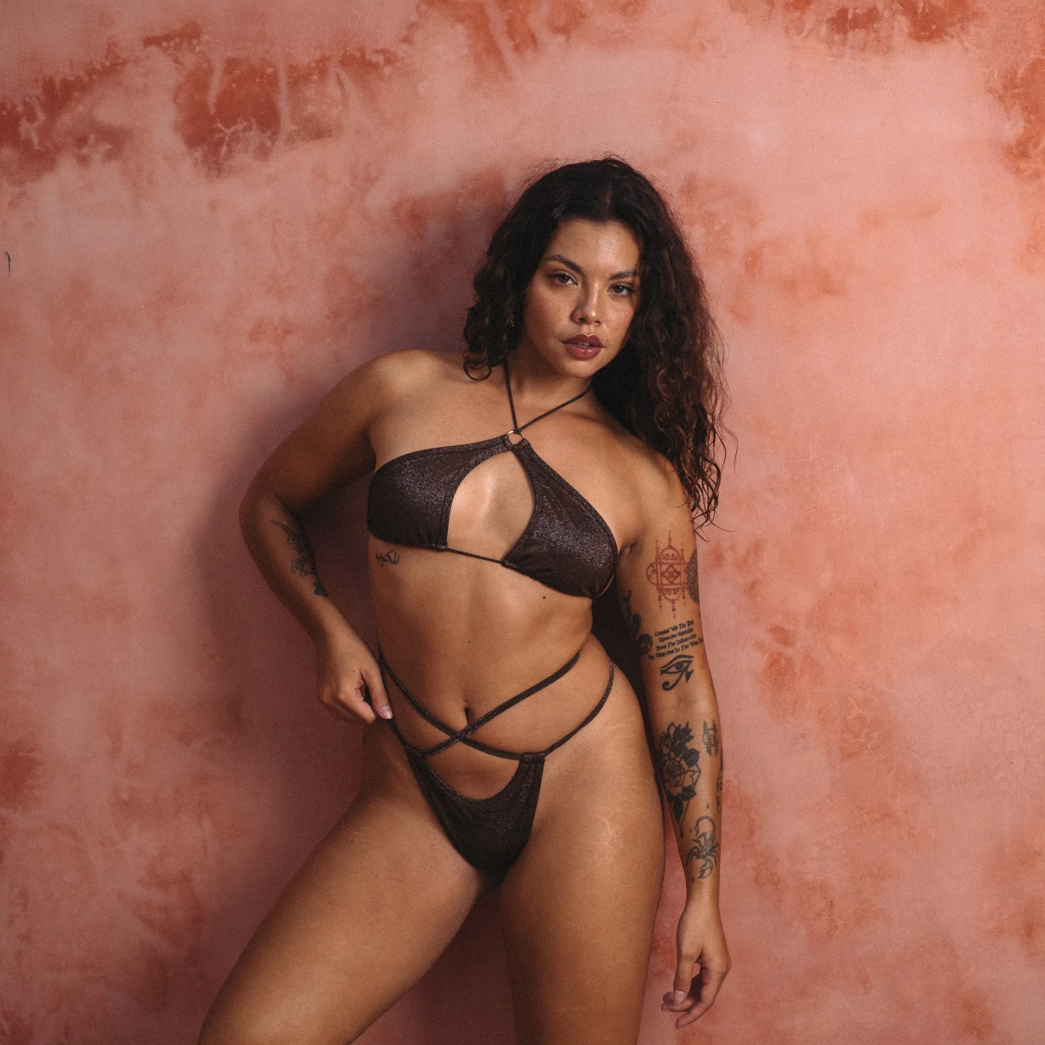 CAMILLA TOP - COFFEE HIGH