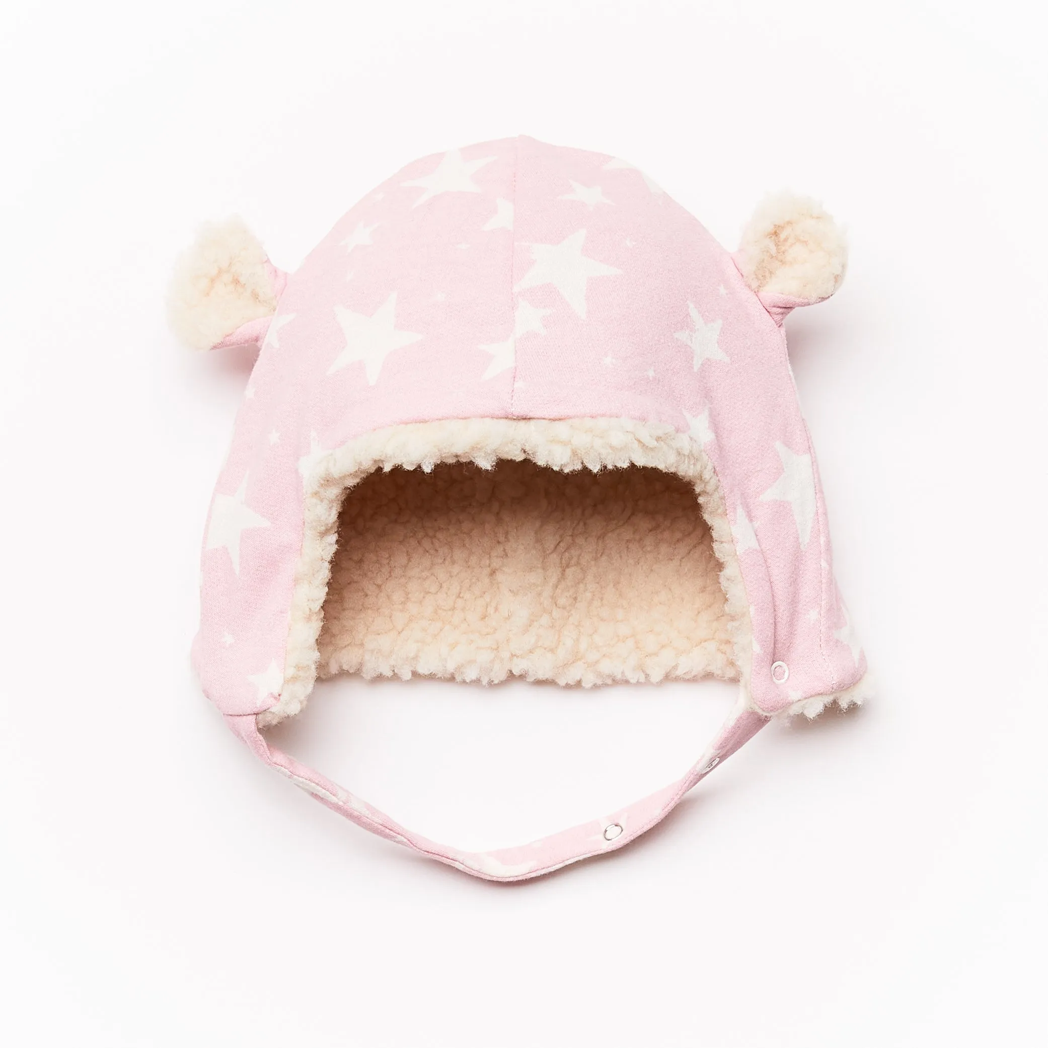 Cap w/ Ears // rose stars // 3-9m // SAMPLE