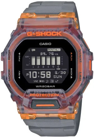 Casio G-Shock G-Squad Square Face Vital Bright Orange Grey GBD-200SM-1A5