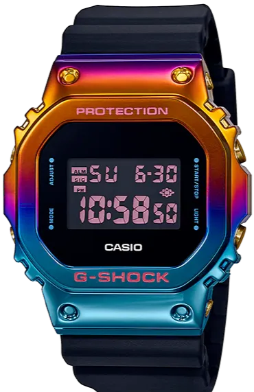 Casio G-Shock Metal Covered Rainbow IP Bezel "Shanghai Night" GM-5600SN-1