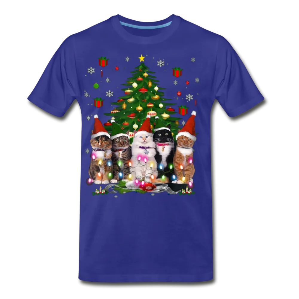 Cat Lovers Christmas Tree Premium Men/Unisex Premium T-shirt