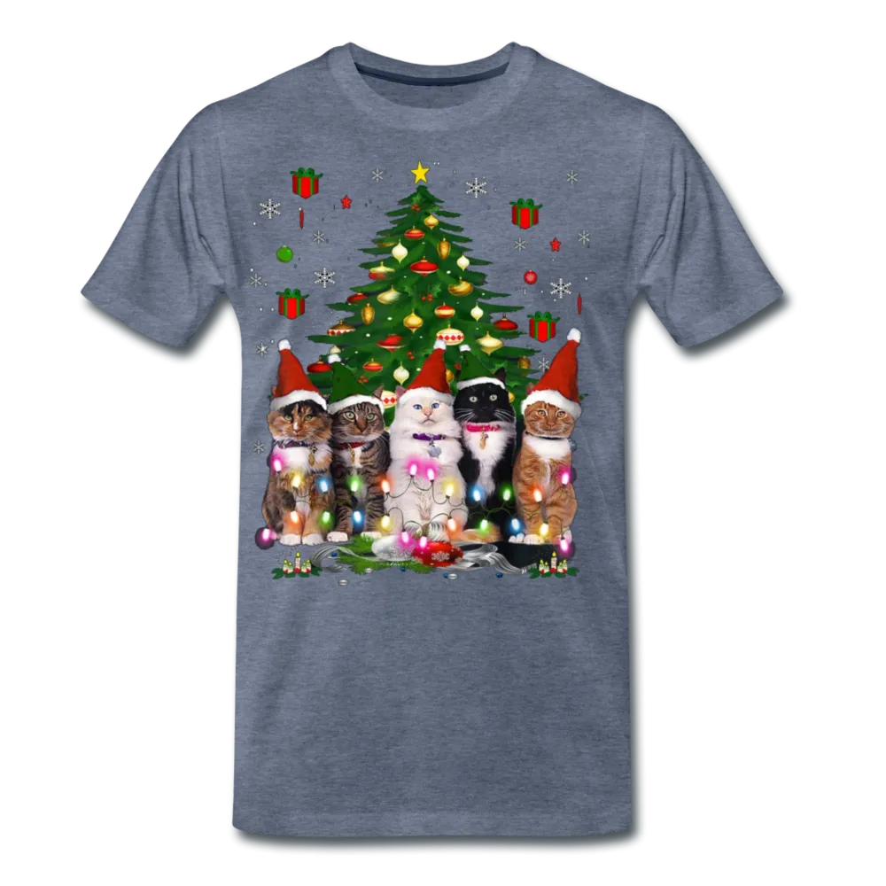 Cat Lovers Christmas Tree Premium Men/Unisex Premium T-shirt