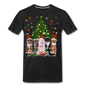 Cat Lovers Christmas Tree Premium Men/Unisex Premium T-shirt