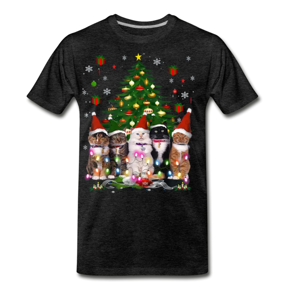 Cat Lovers Christmas Tree Premium Men/Unisex Premium T-shirt