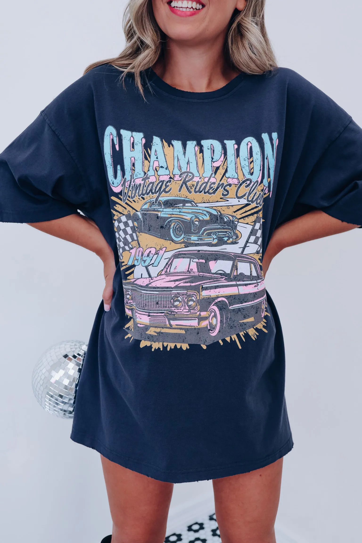 Champion Vintage Riders Club Graphic Tee - Black