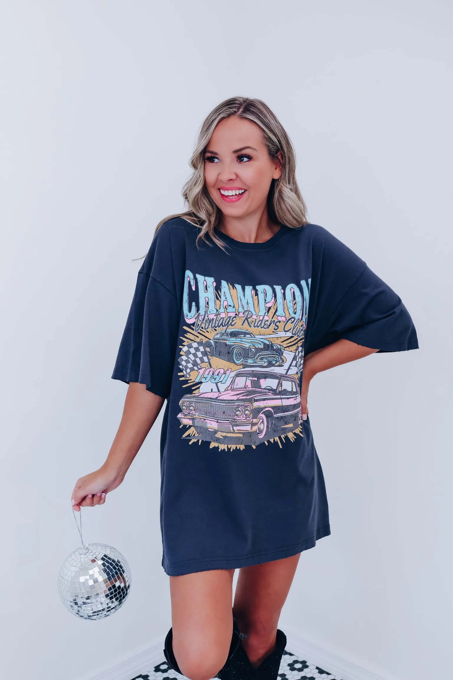 Champion Vintage Riders Club Graphic Tee - Black