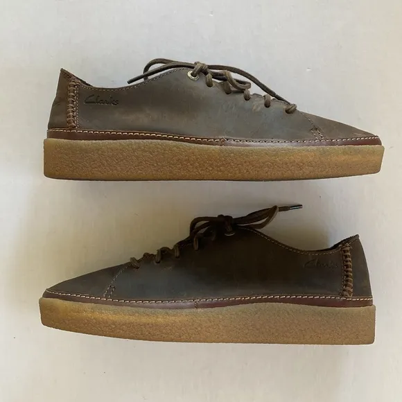 CLARK’S Collection Low Beeswax Brown Leather Sneakers Men’s Size 10