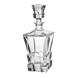Clear Crack Design Decanter 28 oz.