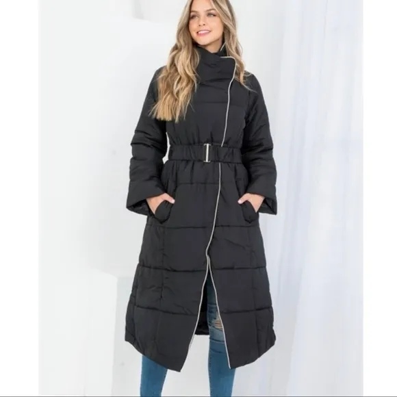 💥🔥CLEARANCE SALE⚡️🌟Asymmetric Belted Puffer Coat