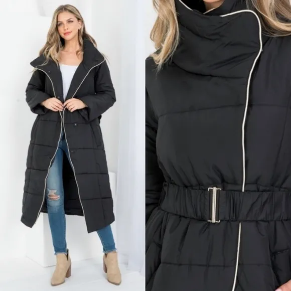 💥🔥CLEARANCE SALE⚡️🌟Asymmetric Belted Puffer Coat