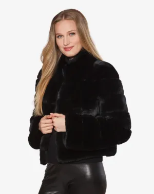 Coat, Genuine Rex Rabbit Fur - Linda Richards - Style RS50