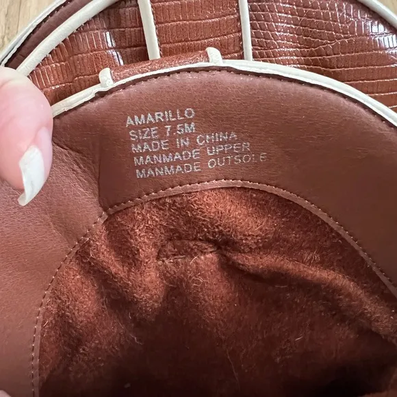 Coconuts By Matisse Amarillo Western Boots Cognac Snake Size 7.5 NEW