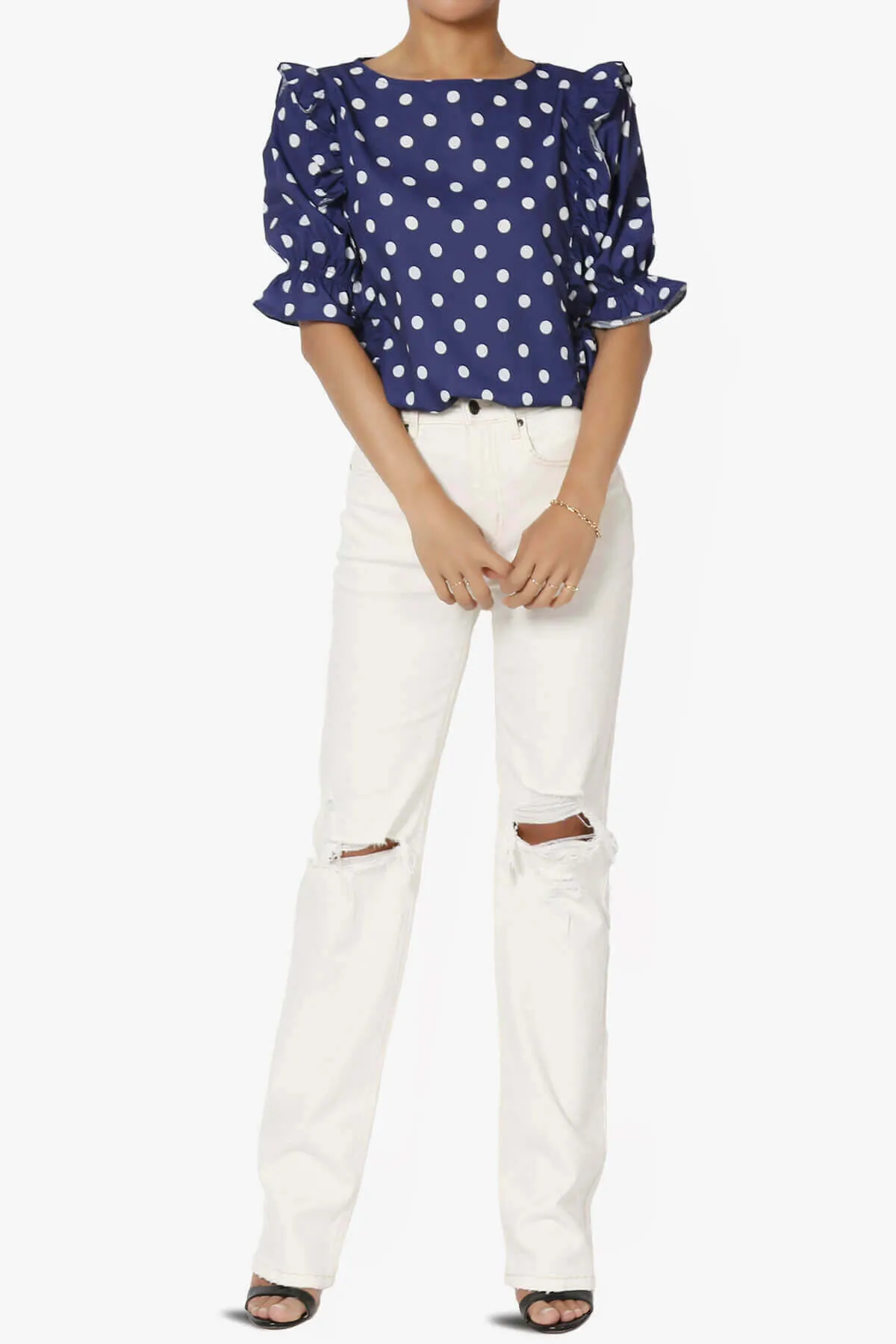 Codi Super High Rise Dad Boyfriend Jeans in Ivory