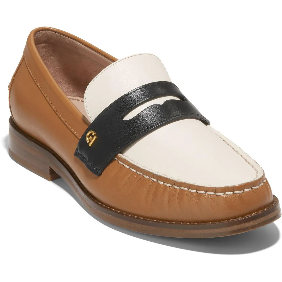 Cole Haan Womens Lux Pinch Penny LFR Leather Embossed Loafers