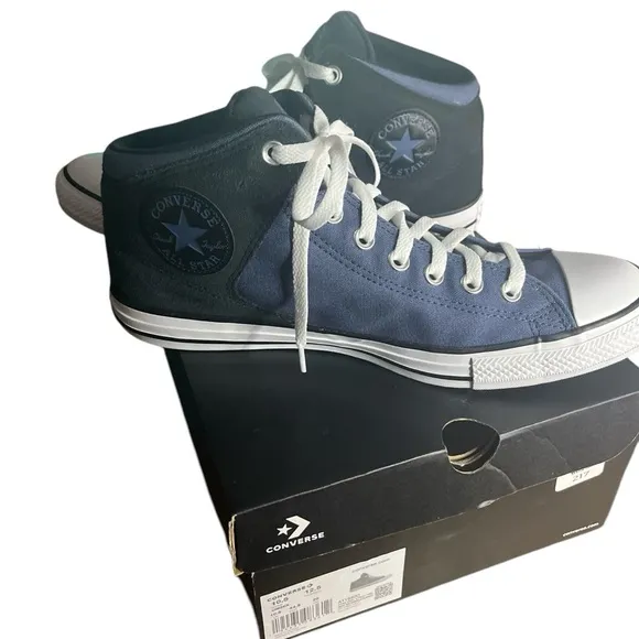 Converse All Star Chuck Tylor High Street Mid Blue Men’s 10.5 / 12.5 Women NEW