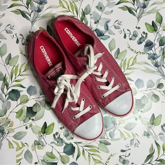 Converse Chuck Taylor Dainty Red All Star Low Top Sneakers
