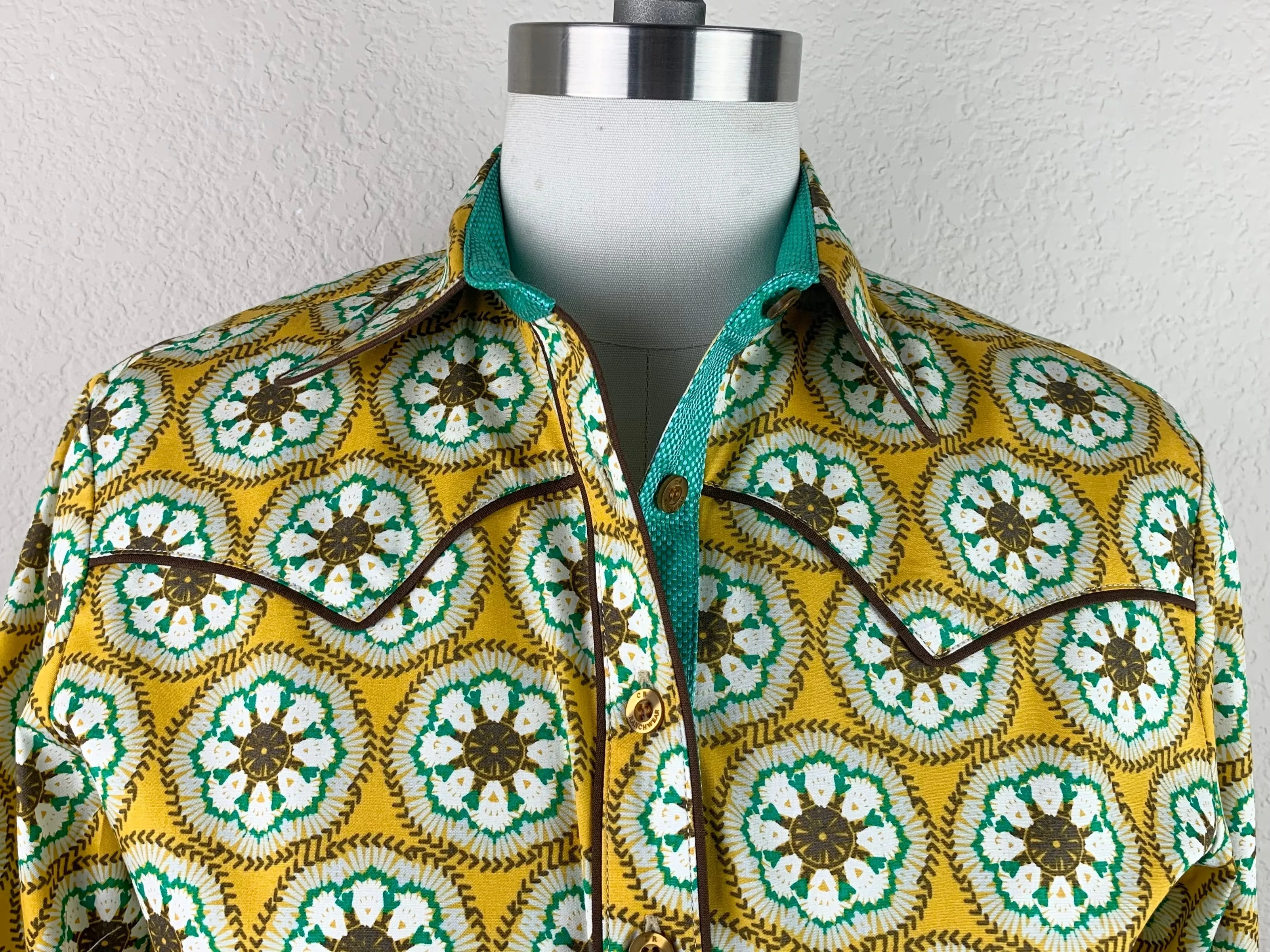 CR Western Pro Retro Mustard and Green Rounds - FINAL SALE