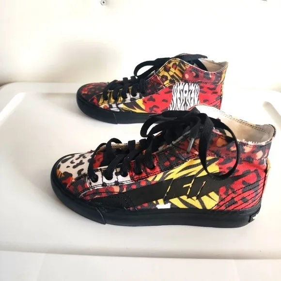 Creative Recreation Zues Hi Animal Print Sneakers Size 3.5