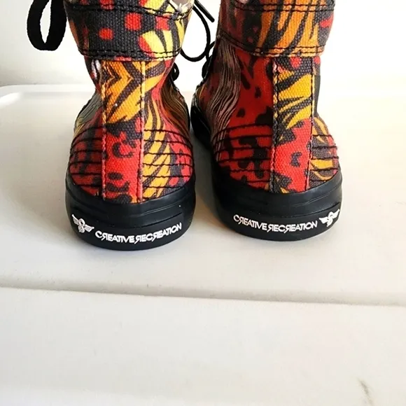 Creative Recreation Zues Hi Animal Print Sneakers Size 3.5